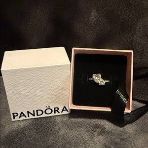 Pandora Gold Ring with Sparkling Accents